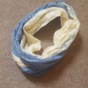 Floral and Lace Infinity Scarf